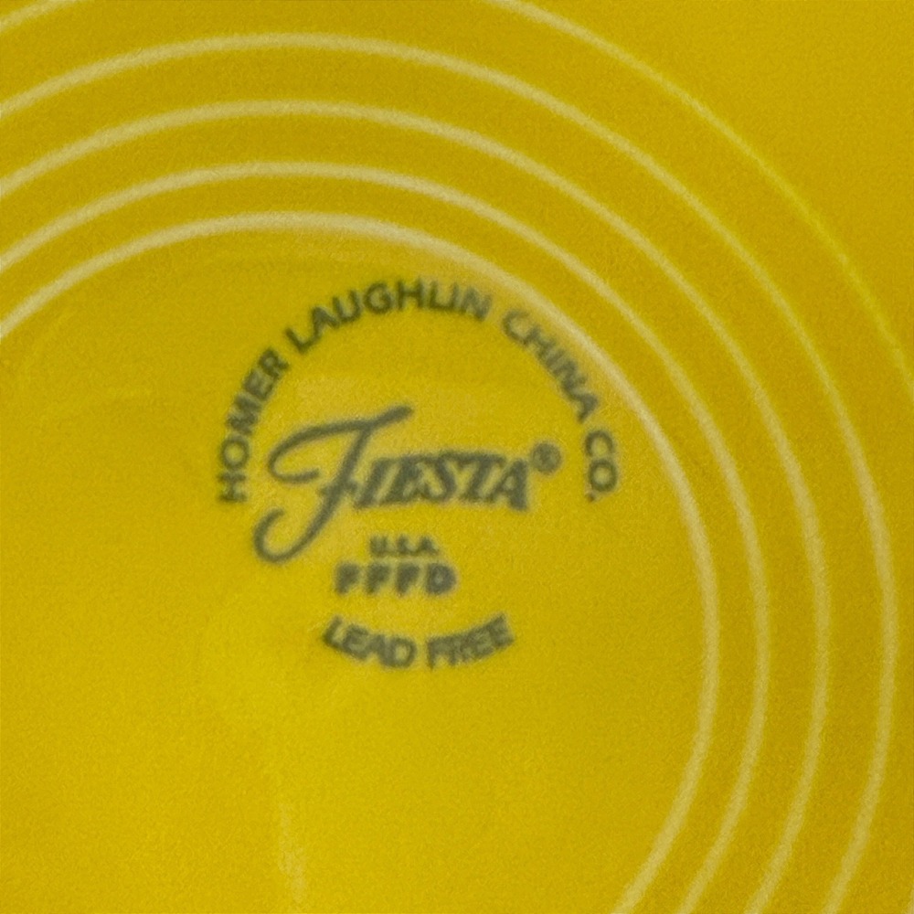 2 Fiesta Bistro Dinner Plates Hommer Laughlin China 10.5" Daffodil - Picture 3 of 7